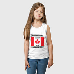 Майка детская хлопок Федерация хоккея Канады, цвет: белый — фото 2