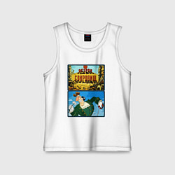 Майка детская хлопок Остров сокровищ - доктор Ливси, цвет: белый