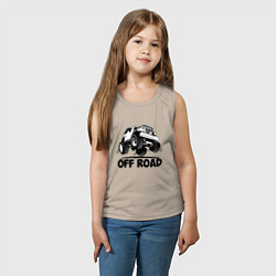Майка детская хлопок Off road - Jeep Chrysler, цвет: миндальный — фото 2