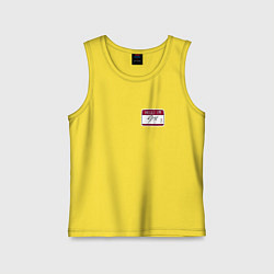 Майка детская хлопок Hello I am Stay, цвет: желтый