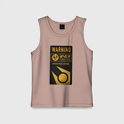 Майка детская хлопок Контроль заражения, цвет: пыльно-розовый