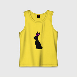 Майка детская хлопок Черный кролик, цвет: желтый