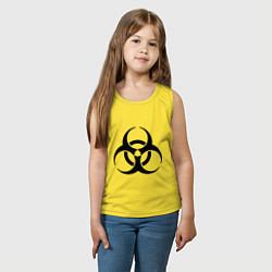 Майка детская хлопок Biological hazard, цвет: желтый — фото 2