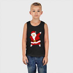 Майка детская хлопок Дед мороз дэб, цвет: черный — фото 2