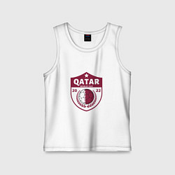 Майка детская хлопок Qatar - World Cup, цвет: белый