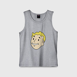 Майка детская хлопок Vault boy head, цвет: меланж