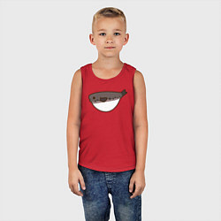 Майка детская хлопок Фугу, цвет: красный — фото 2