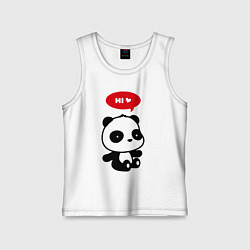 Майка детская хлопок Милый маленький пандёныш, цвет: белый