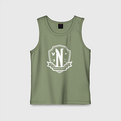 Майка детская хлопок Академия Невермор, цвет: авокадо