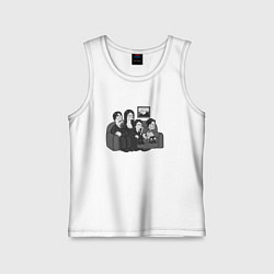 Майка детская хлопок Addams x Simpsons, цвет: белый