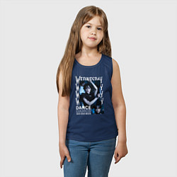 Майка детская хлопок Wednesday dance, цвет: тёмно-синий — фото 2