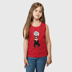 Майка детская хлопок PSY - Gangnam style, цвет: красный — фото 2