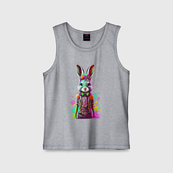 Майка детская хлопок Яркий кролик, цвет: меланж