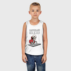 Майка детская хлопок Вечный кодер - мем программист, цвет: белый — фото 2