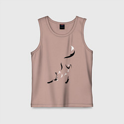 Майка детская хлопок Хитрая лисица, цвет: пыльно-розовый