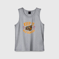 Майка детская хлопок Keep it old school, цвет: меланж