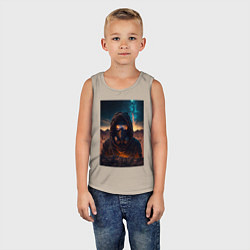 Майка детская хлопок Пусстынный странник, цвет: миндальный — фото 2