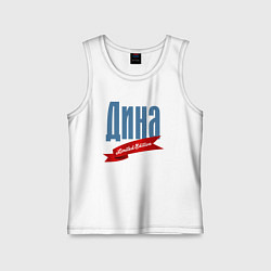 Майка детская хлопок Дина - limited edition, цвет: белый
