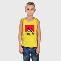 Майка детская хлопок USSR Patriot, цвет: желтый — фото 2