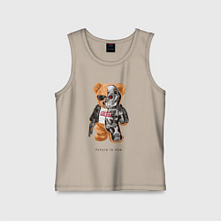 Майка детская хлопок Future is now, цвет: миндальный