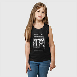 Майка детская хлопок Metallica рок группа, цвет: черный — фото 2