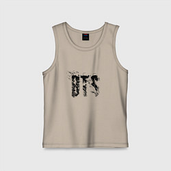 Майка детская хлопок BTS logo, цвет: миндальный