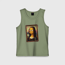 Майка детская хлопок Mona Simpson, цвет: авокадо