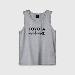 Майка детская хлопок Любимая Тойота, цвет: меланж