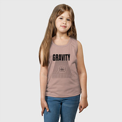 Майка детская хлопок Gravity и пространственная сетка, цвет: пыльно-розовый — фото 2