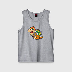 Майка детская хлопок Bowser drawing, цвет: меланж