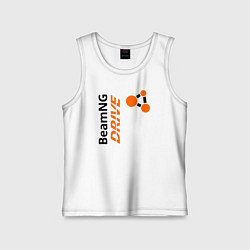 Майка детская хлопок BeamNG drive, цвет: белый