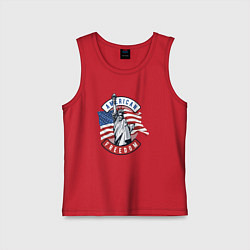 Майка детская хлопок American freedom, цвет: красный