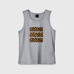 Майка детская хлопок Леопардовые полосы, цвет: меланж