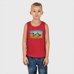 Майка детская хлопок Апофеоз ANIMAX, цвет: красный — фото 2