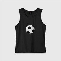 Майка детская хлопок Футбольный мячик, цвет: черный