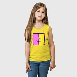Майка детская хлопок Позитивный квадрат, цвет: желтый — фото 2