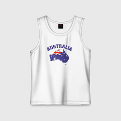 Майка детская хлопок Australia, цвет: белый