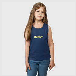 Майка детская хлопок Honey, цвет: тёмно-синий — фото 2