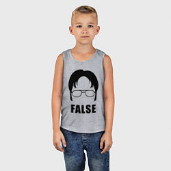 Майка детская хлопок Дуайт Шрут, цвет: меланж — фото 2