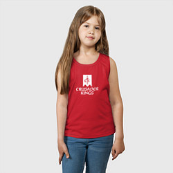 Майка детская хлопок Crusader Kings логотип, цвет: красный — фото 2