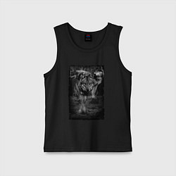 Майка детская хлопок Стая волков, цвет: черный