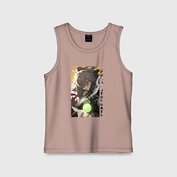 Майка детская хлопок Взгляд Цзин Юаня, цвет: пыльно-розовый