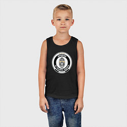 Майка детская хлопок Juventus club, цвет: черный — фото 2
