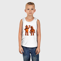 Майка детская хлопок Два Той Фредди, цвет: белый — фото 2