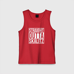 Майка детская хлопок Straight outta Skalitz, цвет: красный
