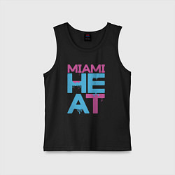 Майка детская хлопок Miami Heat style, цвет: черный