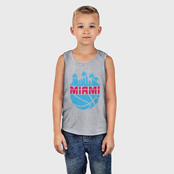 Майка детская хлопок Miami city, цвет: меланж — фото 2