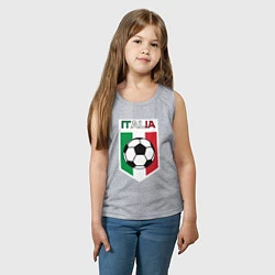 Майка детская хлопок Футбол Италии, цвет: меланж — фото 2