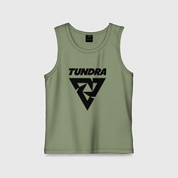 Майка детская хлопок Tundra esports logo, цвет: авокадо