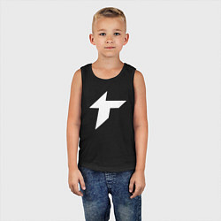 Майка детская хлопок Thunder awaken logo, цвет: черный — фото 2